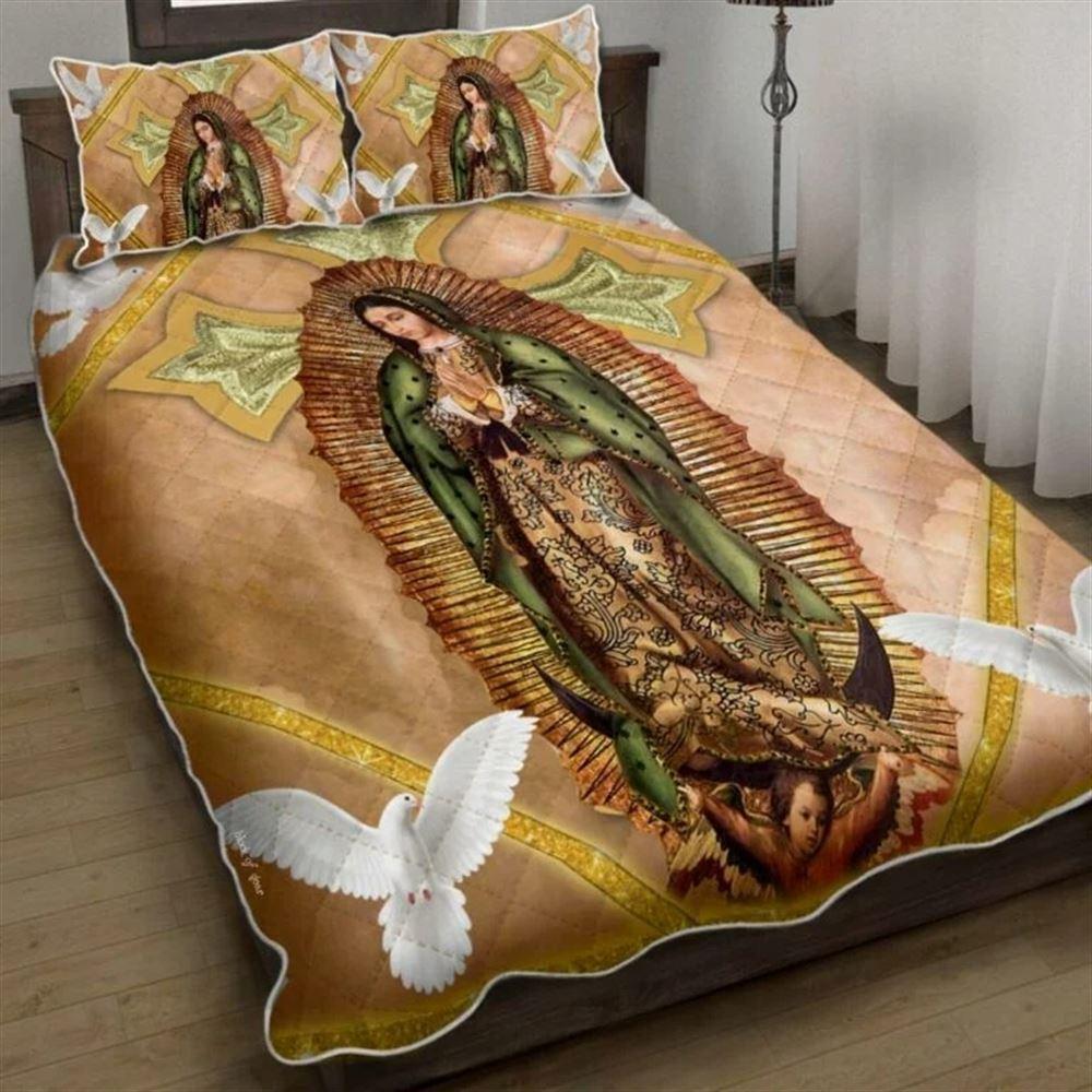 Virgin of Guadalupe Quilt Bedding Set – Christian Gift For Believers