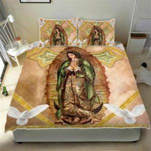 Virgin of Guadalupe Quilt Bedding Set Christian Gift For Believers 3 mmxqkm.jpg