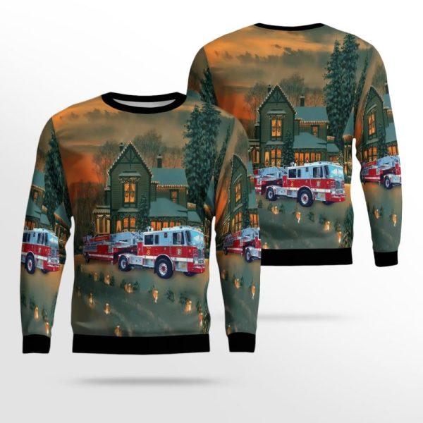 Washington DC Fire And EMS Ugly Christmas Sweater – Christmas Gifts For Firefighters