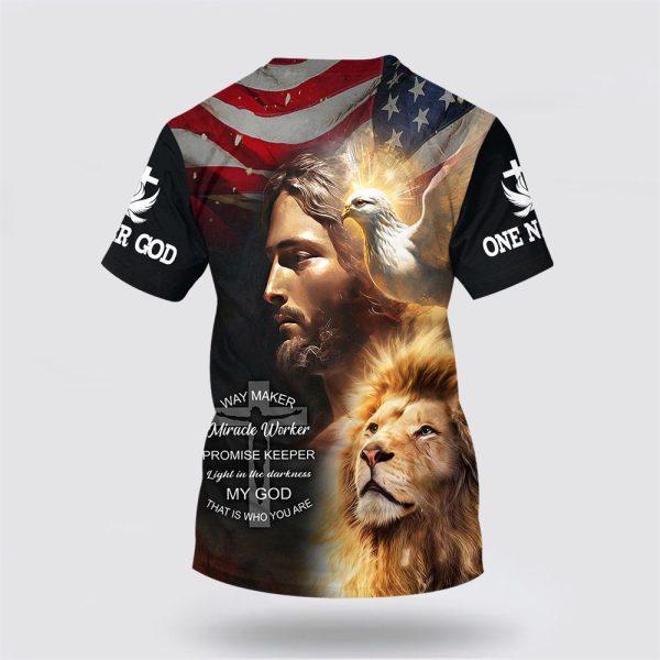 Way Maker Miracle Worker Promise Keeper Light Jesus All Over Print 3D T Shirt – Gifts For Christian Families