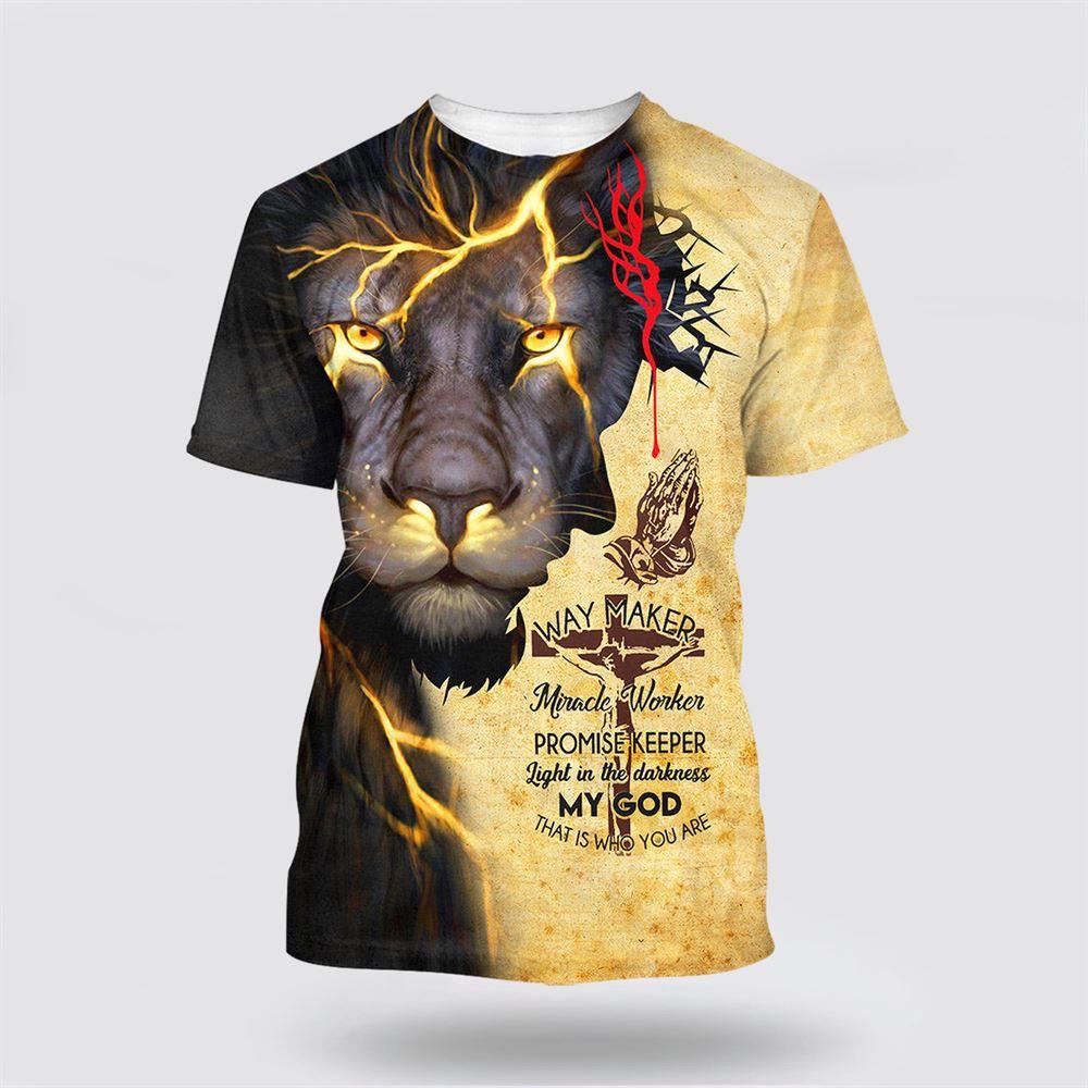 Way Maker Miracle Worker Promise Keeper Light Jesus All Over Print 3D T Shirt – Gifts For Christians