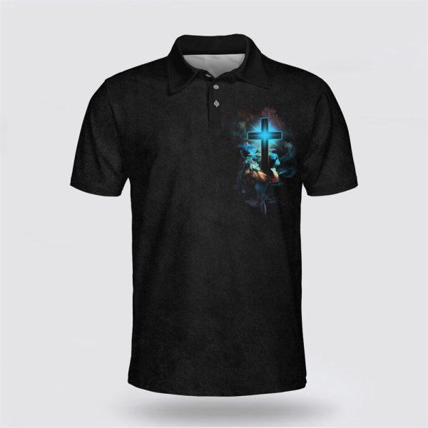 Way Maker Miracle Worker Promise Keeper Light Lion And Cross Polo Shirt – Gifts For Christian Families