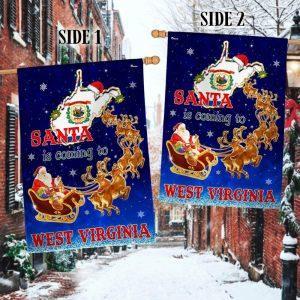 West Virginia Christmas Flag Santa Is Coming To West Virginia 2