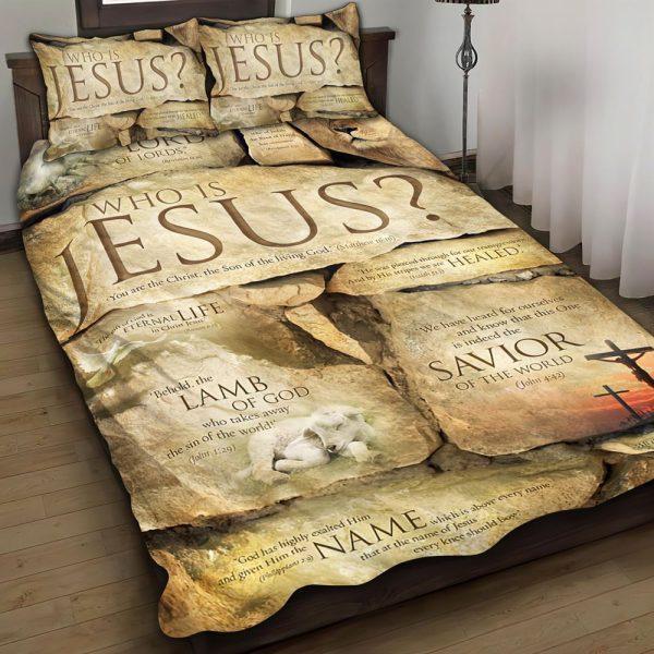 Who Is Christian Quilt Bedding Set – Christian Gift For Believers