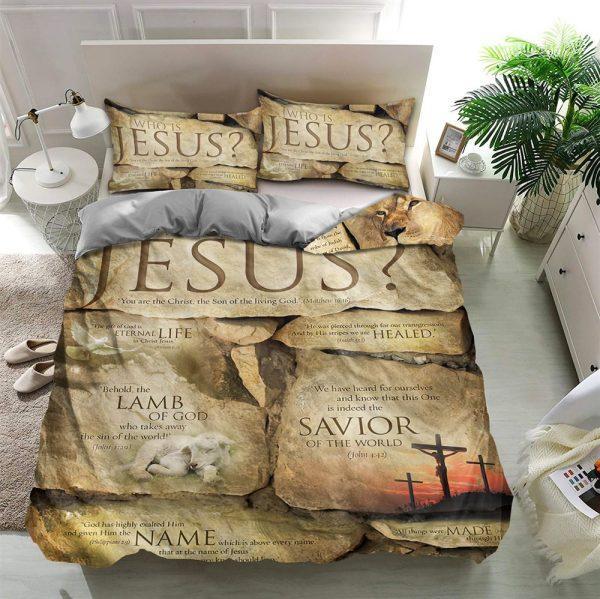 Who Is Christian Quilt Bedding Set – Christian Gift For Believers