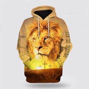 Yellow Lion Face The Cross He Iss Risen All Over Print 3D Hoodie Gifts For Jesus Lovers 1 lkkqlz.jpg