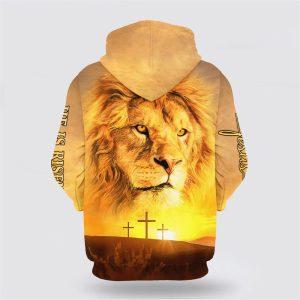 Yellow Lion Face The Cross He Iss Risen All Over Print 3D Hoodie Gifts For Jesus Lovers 2 omdtsw.jpg