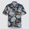 Yorkie Dog On The Blue Flower Background Hawaiian Shirt – Pet Lover Hawaiian Shirts