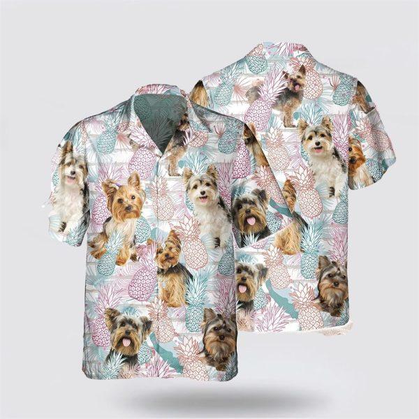 Yorkie Dog Pineapple Pattern Hawaiian Shirt – Gift For Dog Lover