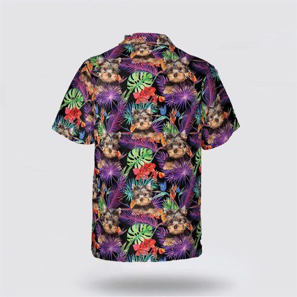 Yorkshire Terrier Dog On The Tropic Background Hawaiin Shirt – Gift For Pet Lover