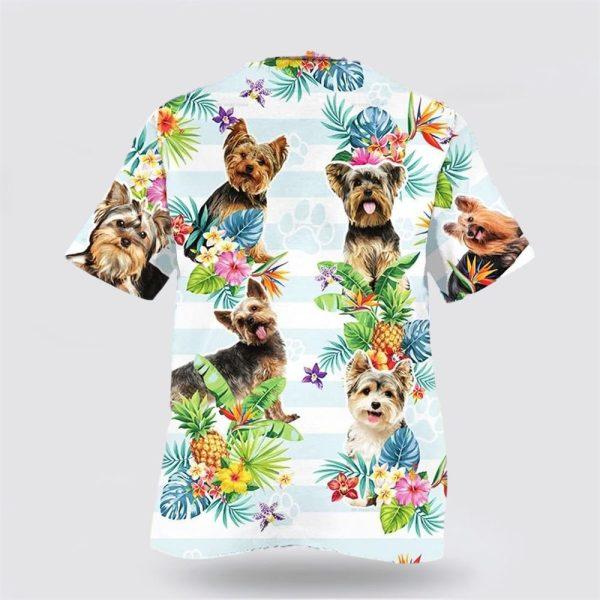Yorkshire Terrier Dog Pineapple Flower Pattern Hawaiian Shirt – Dog Lover Hawaiian Shirts