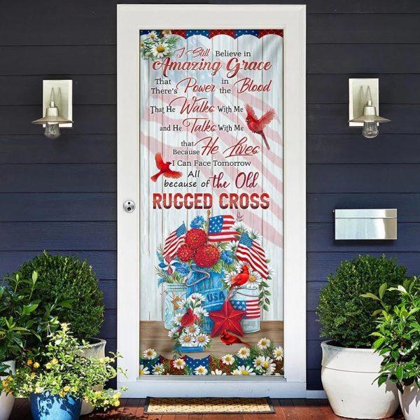 Amazing Grace Door Cover, Gift For Christian