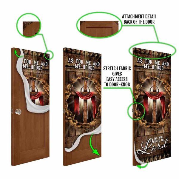 As For Me And My House Doo Cover, We Will Serve The Lord Door Cover, Gift For Christian