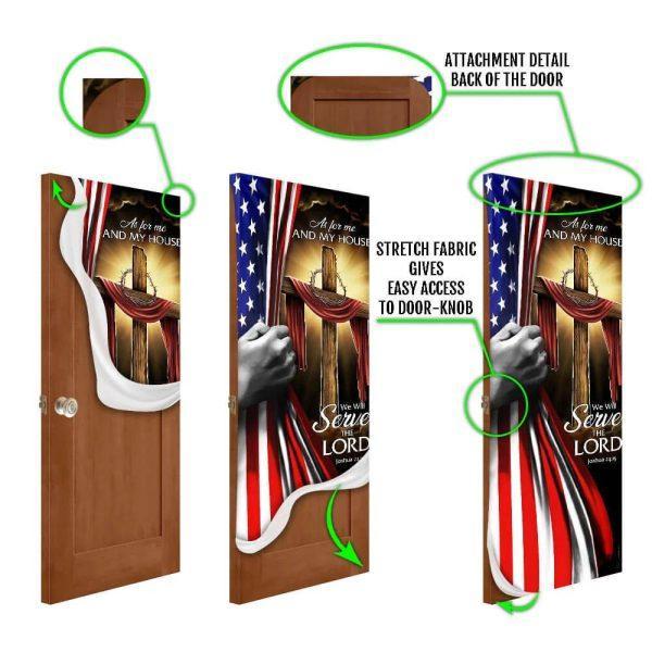As For Me And My House Door Cover, We Will Serve The Lord Door Cover, Gift For Christian