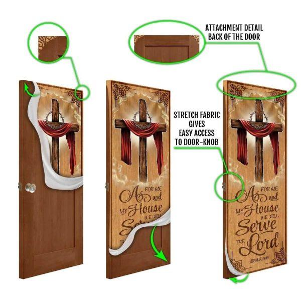 As For Me And My House, We Will Serve The Lord Door Cover, Gift For Christian