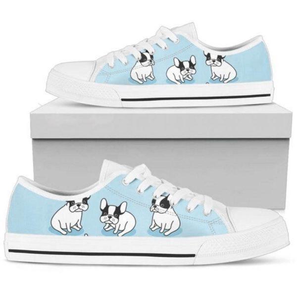 Astonishingly Cute Baby Bulldog Low Top Sneaker Shoes, Gift For Dog Lover