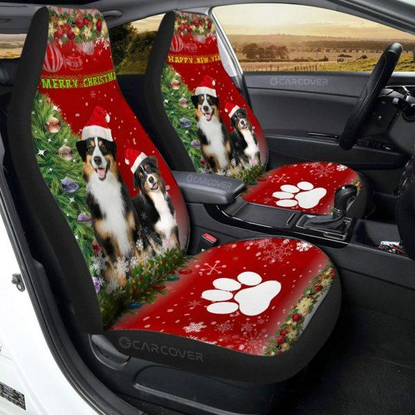 Australian Shepherds Christmas Car Seat Covers Custom Car Accessories, Christmas Car Seat Covers