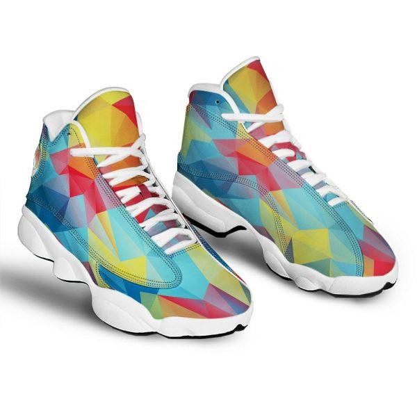 Autism Basketball Shoes, Abstract Colorful Autism Awareness Print Basketball Shoes, Autism Shoes, Autism Awareness Shoes