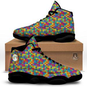 Autism Basketball Shoes, Awareness Puzzle Colorful Autism…
