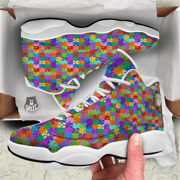 Autism Basketball Shoes, Drawing Autism Awareness Print Basketball Shoes, Autism Shoes, Autism Awareness Shoes