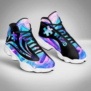 Autism Basketball Shoes, Hologram Holographic Puzzle Autism Basketball Shoes, Autism Shoes, Autism Awareness Shoes