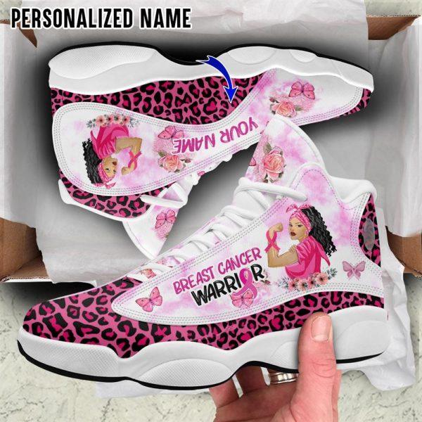 Breast Cancer Basketball Shoes, Personalised Breast Cancer Warrior Butterfly Art Basketball Shoes, Breast Cancer Shoes