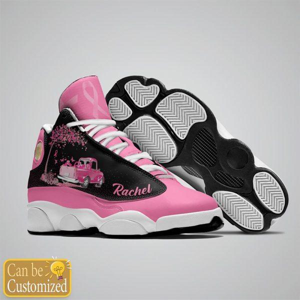 Breast Cancer Basketball Shoes, Personalized Breast Cancer In October We Wear Pink Basketball Shoes, Breast Cancer Shoes