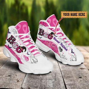 Breast Cancer Basketball Shoes, Personalized Name Breast…