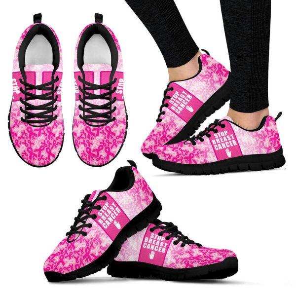Breast Cancer Shoes, Breast Cancer Shoes Style Walking Sneaker, Pink Breast Cancer Awareness Sneakers