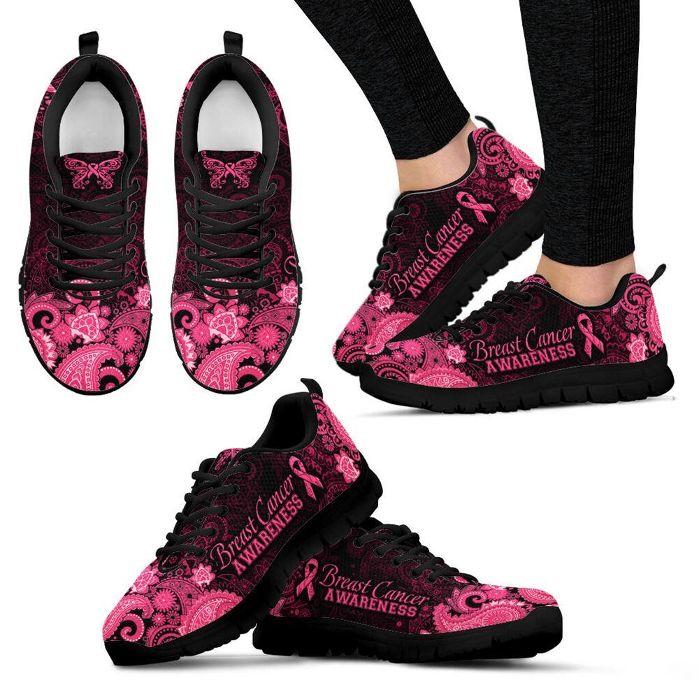 Breast Cancer Shoes, Breast Cancer Shoes Traditionnels Paisley Sneaker Walking Shoes, Pink Breast Cancer Awareness Sneakers Breast Cancer Shoes, Breast Cancer Shoes Traditionnels Paisley Sneaker Walking Shoes, Pink Breast Cancer Awareness Sneakers