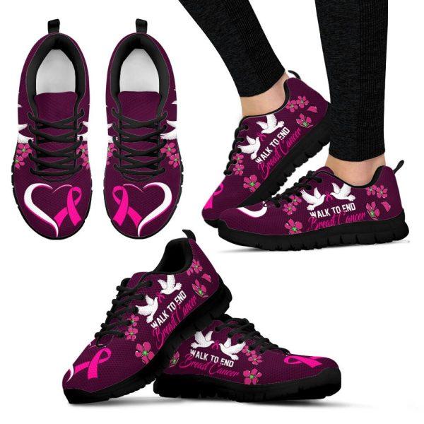 Breast Cancer Shoes, Breast Cancer Shoes Walk To End Sneaker Walking Shoes, Breast Cancer Sneakers