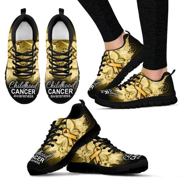 Breast Cancer Shoes, Butterfly Flower Shoes Childhood Cancer Sneaker Walking Shoes, Breast Cancer Sneakers