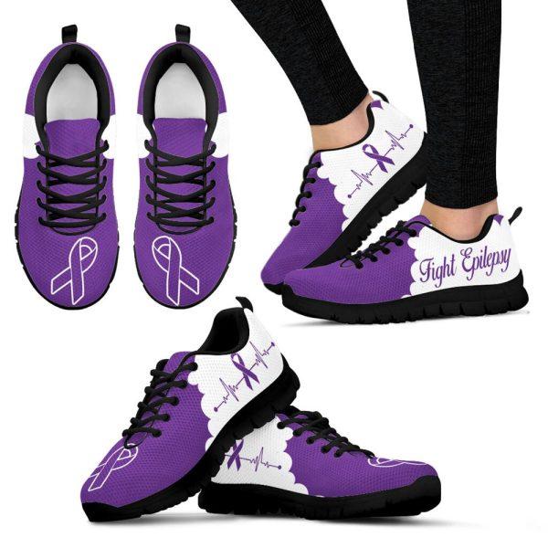 Breast Cancer Shoes, Fight Epilepsy Shoes Sneaker Walking Shoes, Breast Cancer Sneakers