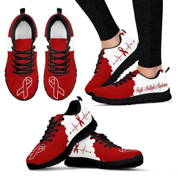 Breast Cancer Shoes, Fight Multiple Myeloma Shoes Cloudy Sneaker Walking Shoes, Breast Cancer Sneakers