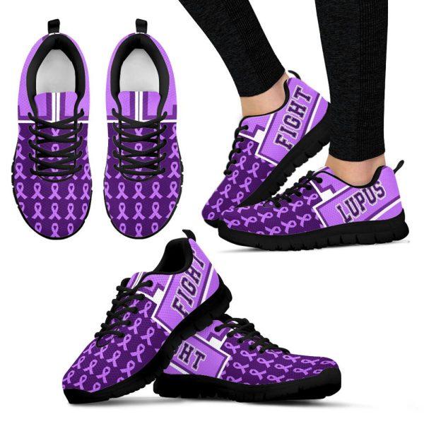 Breast Cancer Shoes, Lupus Shoes Fight Square Sneaker Fashion Sneaker Walking Shoes, Breast Cancer Sneakers