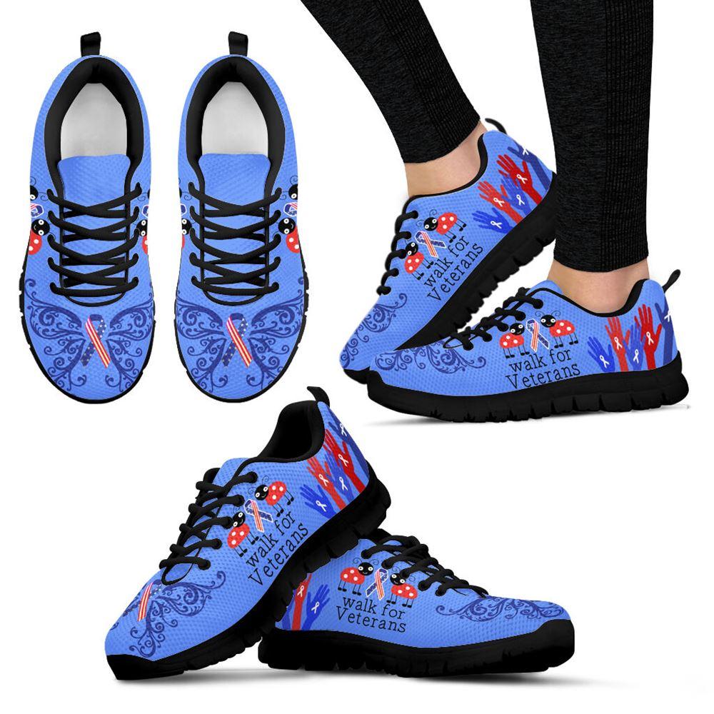 Breast Cancer Shoes, Walk For Veterans Shoes Sneaker Walking Shoes, Breast Cancer Sneakers