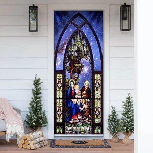 Baby Jesus Born Jesus Christ Door Cover Christian Home Decor Gift For Christian 5 zinc90.jpg