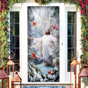 Be Still And Know That I Am God Jesus Christmas American Door Cover Gift For Christian 2 zmdpq5.jpg