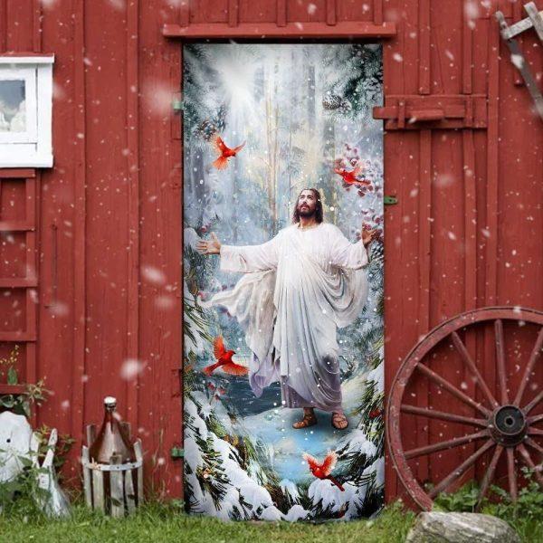 Be Still And Know That I Am God, Jesus Christmas American Door Cover, Gift For Christian