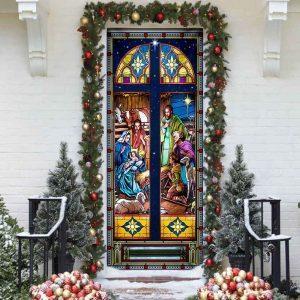 Born Day Of Jesus Christ Jesus Family Door Cover Christian Home Decor Gift For Christian 5 rxn1ox.jpg