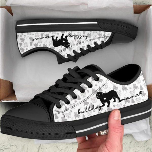 Bulldog Low Top Shoes, Gift For Dog Lover