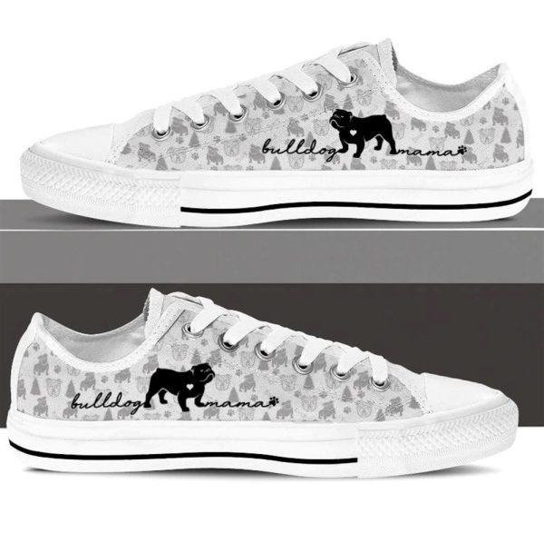 Bulldog Low Top Shoes, Gift For Dog Lover