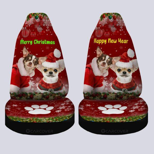 Chihuahuas Christmas Car Seat Covers Custom Car Accessories, Christmas Car Seat Covers