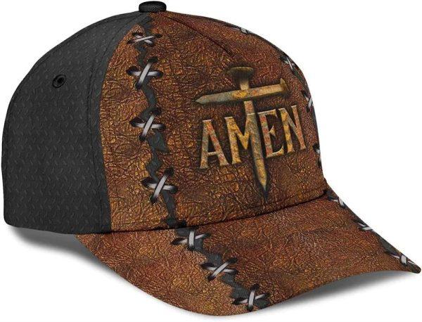 Christian Baseball Cap, Amen The Cross Holy Baseball Cap, Mens Baseball Cap, Women’s Baseball Cap