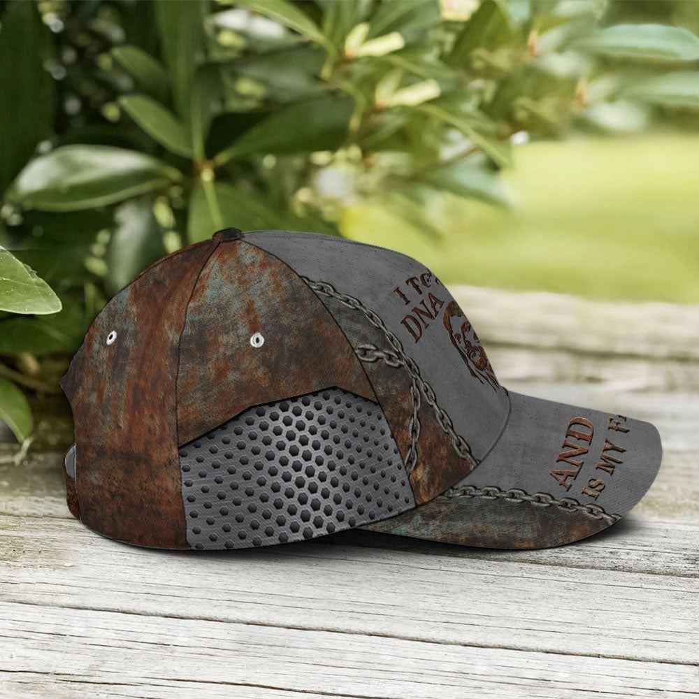 Christian Baseball Cap, Baseball Cap For God Lovers Chain Rust And Metallic, Mens Baseball Cap, Women’s Baseball Cap