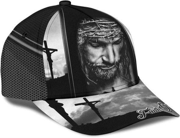 Christian Baseball Cap, Crucifixion Of Jesus Faith Over Fear Baseball Cap, Mens Baseball Cap, Women’s Baseball Cap