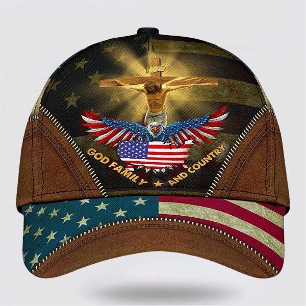 Christian Baseball Cap, Crucifixion Of Jesus God Family And Country Baseball Cap, Mens Baseball Cap, Women’s Baseball Cap