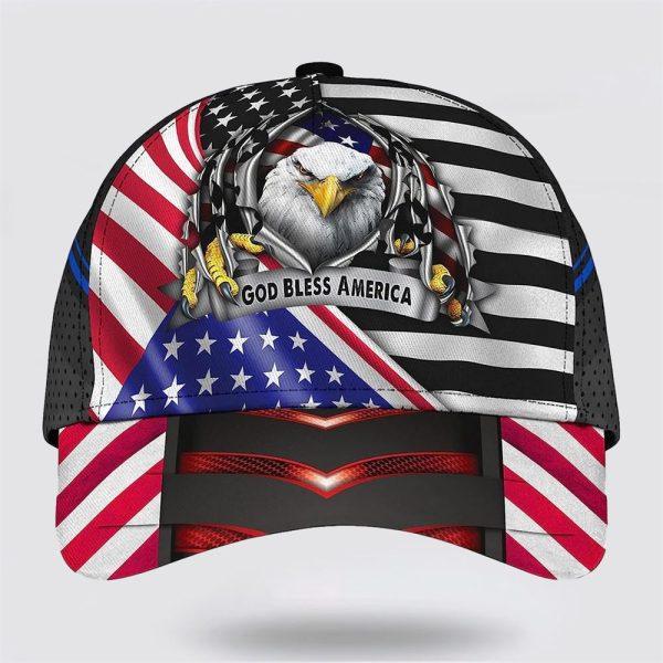 Christian Baseball Cap, Eagle God Bless America All Over Print Baseball Cap, Mens Baseball Cap, Women’s Baseball Cap