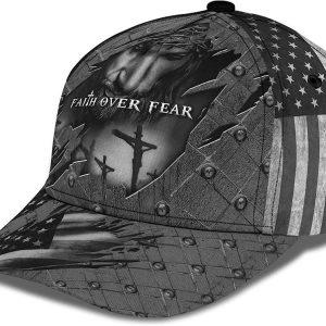 Christian Baseball Cap Faith Over Fear God With Cross And American Flag All Over Print Baseball Cap Mens Baseball Cap Women s Baseball Cap 4 jckgjj.jpg