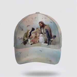 Christian Baseball Cap, God And Cats Angels…